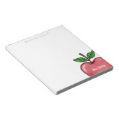 Red Apple Personalized Notitieblokken voor docente (Schuin)