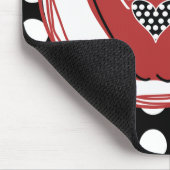 Red Apple & Polka Dots leraar Mousepad Muismat (Hoek)