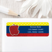 Red Apple Princess Party Invitation Étiquettes de  (En situation)