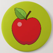 Red Apple Ronde Button 6,0 Cm (Voorkant)