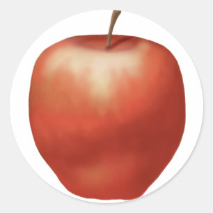 Red Apple Ronde Sticker