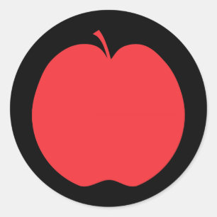 Red Apple. Ronde Sticker
