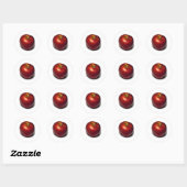 Red Apple Ronde Sticker (Vel)