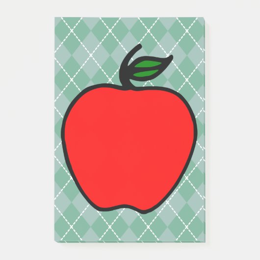 Red Apple School Post Het Notitie Cadeau Post-it® Notes (Voorkant)
