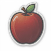 Red Apple Sticker – Leuk en kleurrijk design (Voorkant)