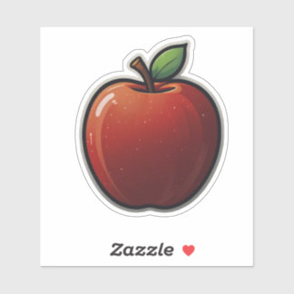 Red Apple Sticker – Leuk en kleurrijk design