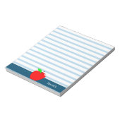 Red Apple Teacher Personalized Blue lines Notitieb Notitieblok (Gedraaid)