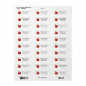 Red Apple Teacher Retouradres Label (Full Sheet)