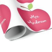 Red Apple Teacher's Gepersonaliseerd Cadeaupapier (Rol Hoek)
