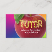 Red Apple Tutor Carte de visite rouge bleu (Devant)