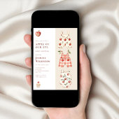 Red Apple Waterverf Baby shower Uitnodiging