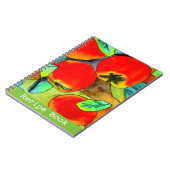 Red Apples aquarelle art original Livre de recette (Côté gauche)