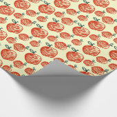Red Apples Doodle Patroon Cadeaupapier (Hoek)