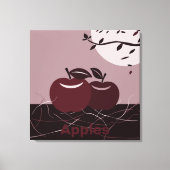 Red Apples Kitchen Square Wall Hanging Canvas Afdruk (Voorkant)