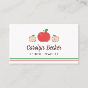 Red Apples schoolleraar Visitekaartje