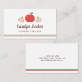 Red Apples schoolleraar Visitekaartje (Voorkant / Achterkant)