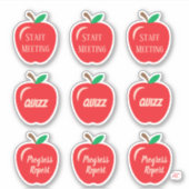 Red Apples Teacher Planner Sticker Pack (Voorkant)
