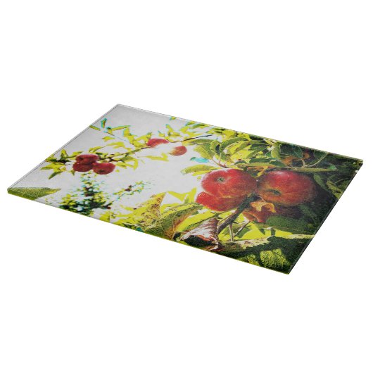 "Red Apples Tree on Sunny Day" Kute Photo. Bestel  Snijplank (Hoek)