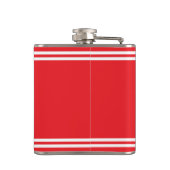 Red Apres Ski Custom Ski Resort & Jaar Heupfles (Achterkant)