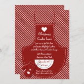 Red Apron Cookie Exchange Party Kaart (Voorkant / Achterkant)