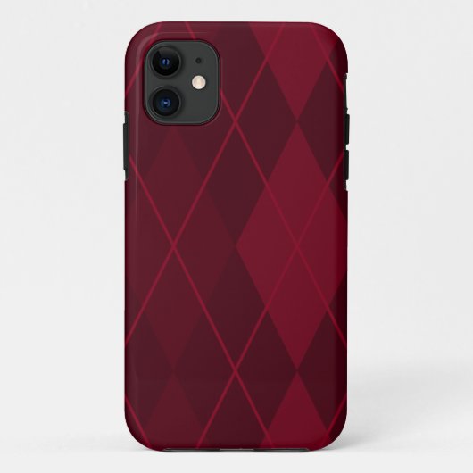 Red Argyle Case-Mate iPhone Case (Achterkant)