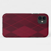 Red Argyle Case-Mate iPhone Case (Achterkant (horizontaal))