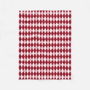 Red Argyle Crimson Roze Small Diamond Shape Fleece Deken
