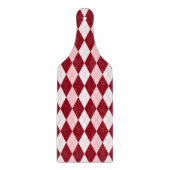 Red Argyle Crimson Roze Small Diamond Shape Snijplank (Voorkant)
