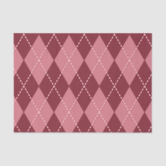 Red Argyle (Design 42 Red Series) Tissuepapier (Voorkant)