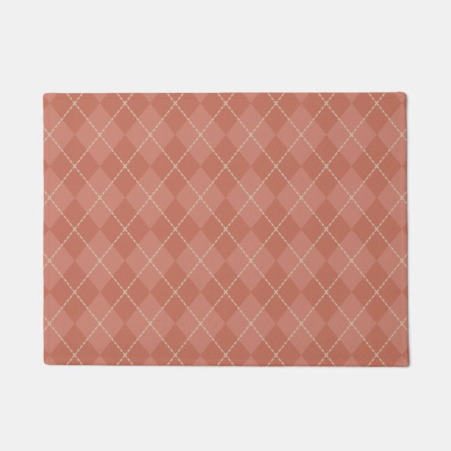 Red Argyle Doormat Deurmat (Voorkant)