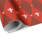 Red Argyle of diamantmotief Cadeaupapier (Rol Hoek)
