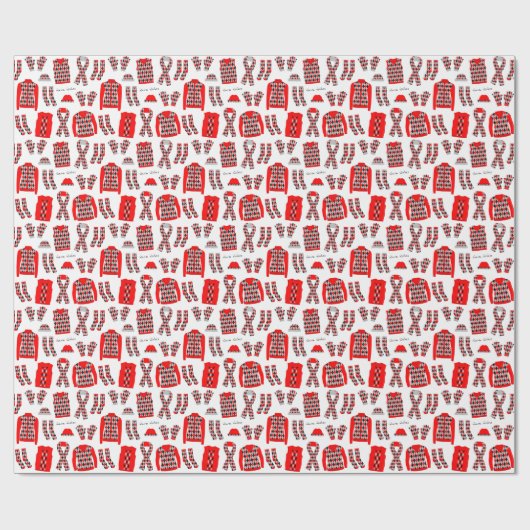 Red Argyle Pattern-objecten die papier verpakken (Vlak)