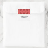 Red Argyle Wedding Stickers (Tas)