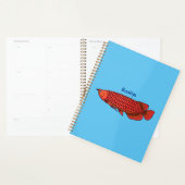 Red Arowana fish cartoon (Devant avec enveloppe)