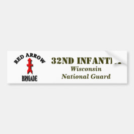 Red Arrow Brigade Militaire Bumpersticker