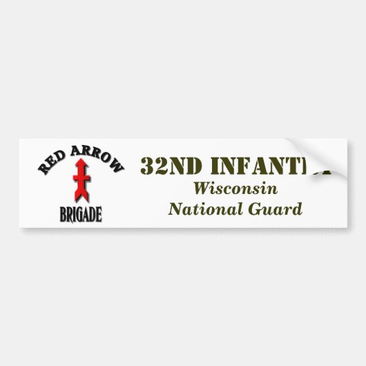 Red Arrow Brigade Militaire Bumpersticker (Voorkant)