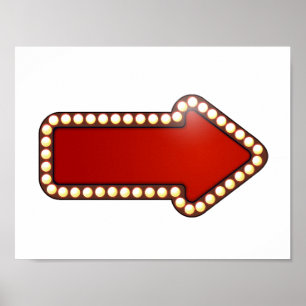 Red Arrow With Lights Poster