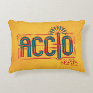 Red Art Deco ACCIO™ Spell Grafisch Accent Kussen