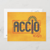 Red Art Deco ACCIO™ Spell Grafisch Briefkaart (Voorkant / Achterkant)