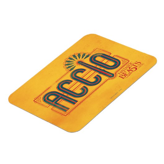 Red Art Deco ACCIO™ Spell Grafisch Magneet (Linkerzijde)