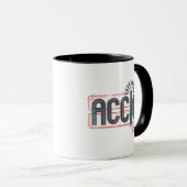 Red Art Deco ACCIO™ Spell Grafisch Mok (Voorkant rechts)