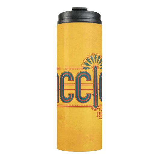 Red Art Deco ACCIO™ Spell Grafisch Thermosbeker (Voorkant)