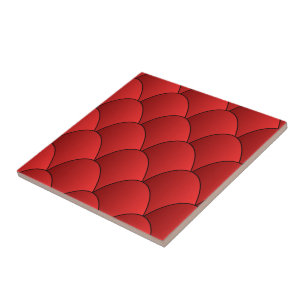 Red Art Deco Design Tegeltje