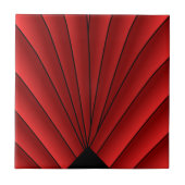 Red Art Deco Design Tegeltje (Voorkant)