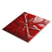 Red Art Deco Tegeltje (Zijkant)