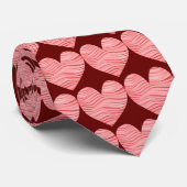 Red Art harten op levendig Stropdas (Opgerold)