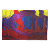 Red Art Lady Pillowcase Kussensloop (Achterkant)