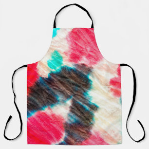 Red Artistisch smerig. Shibori Pattern. zomerpense Schort