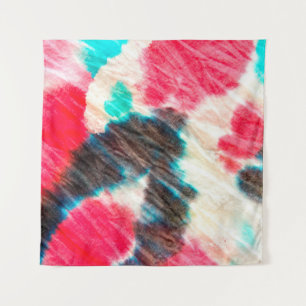 Red Artistisch smerig. Shibori Pattern. zomerpense Wandkleed