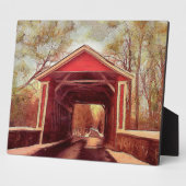 Red Ashland bedekte brug in Delaware Fotoplaat (Zijkant)